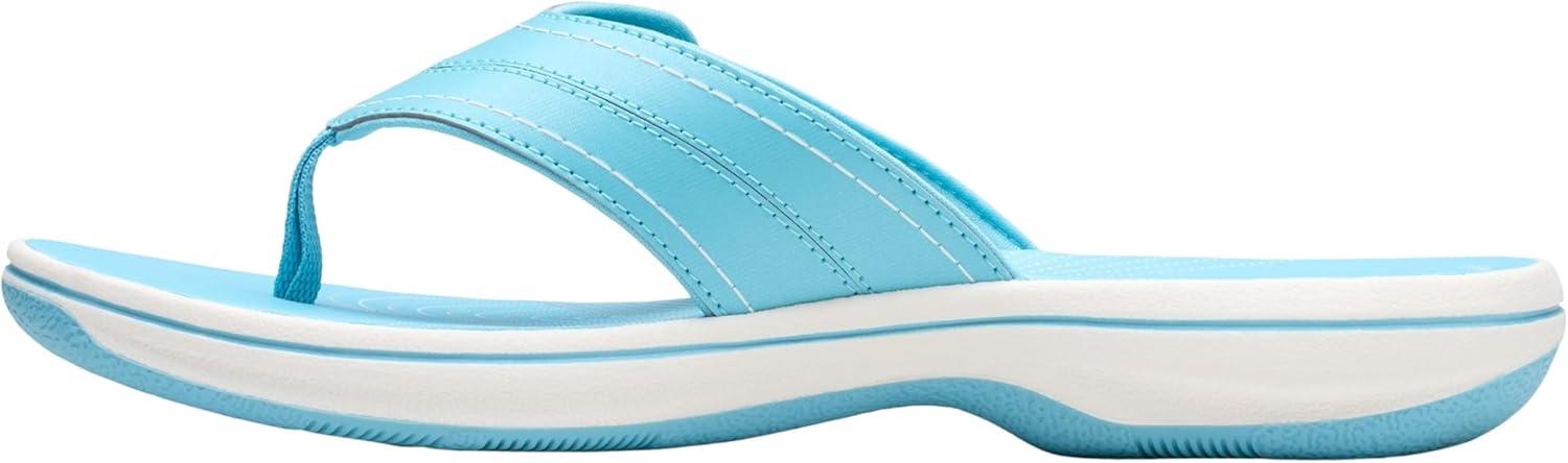imageClarks Womens Breeze Reyna Cloudsteppers FlipFlopSky Blue Synthetic