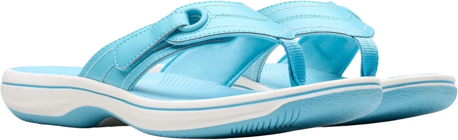 imageClarks Womens Breeze Reyna Cloudsteppers FlipFlopSky Blue Synthetic