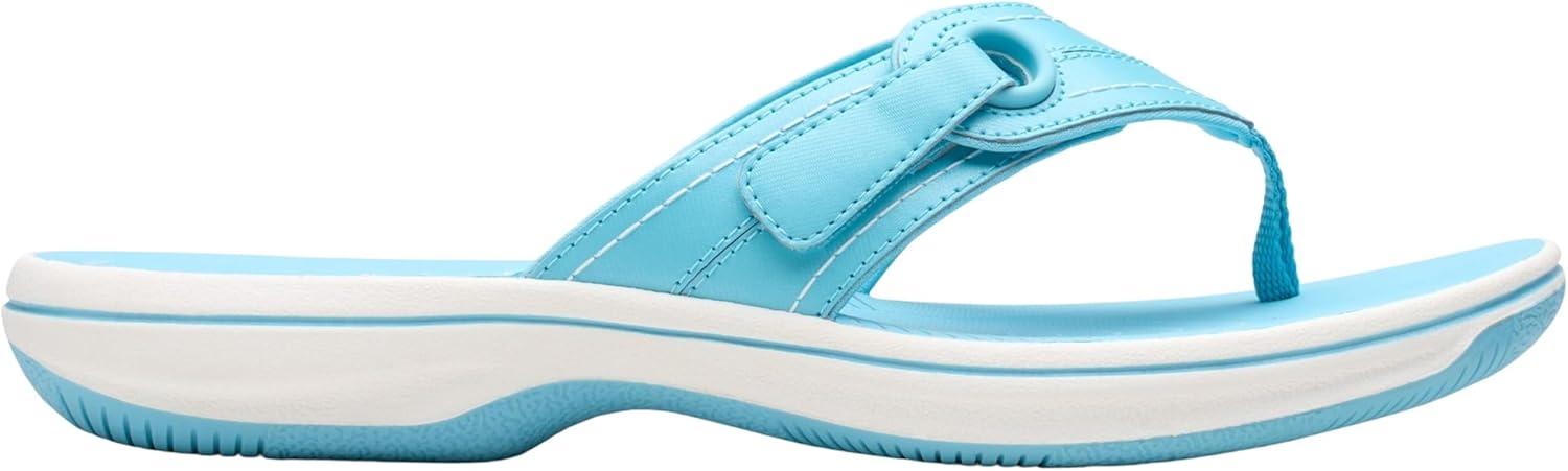 imageClarks Womens Breeze Reyna Cloudsteppers FlipFlopSky Blue Synthetic