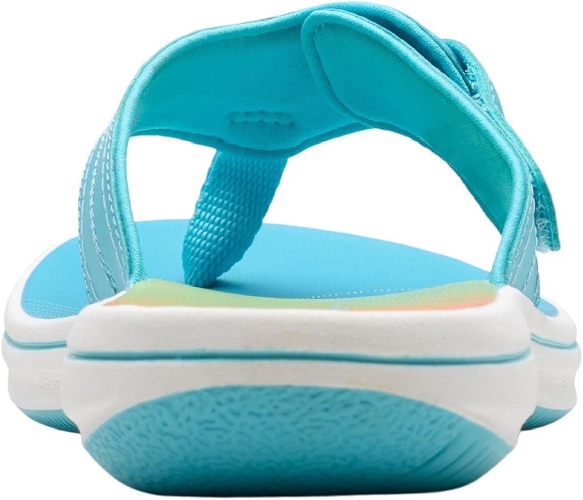 imageClarks Womens Breeze Reyna Cloudsteppers FlipFlopTurquoise Ombre Synthetic