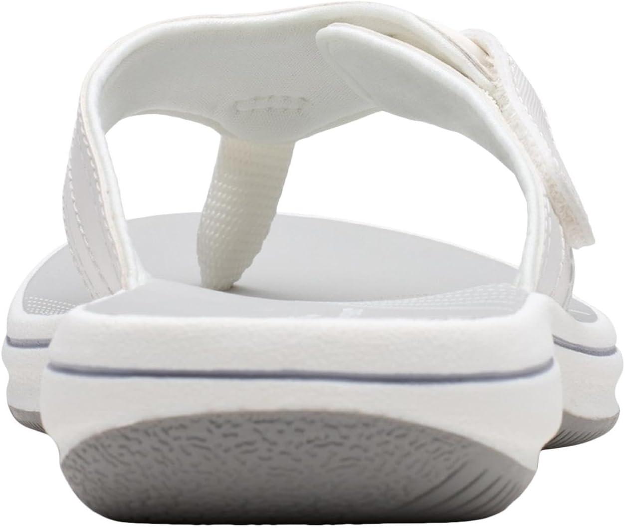 imageClarks Womens Breeze Reyna Cloudsteppers FlipFlopWhite Synthetic