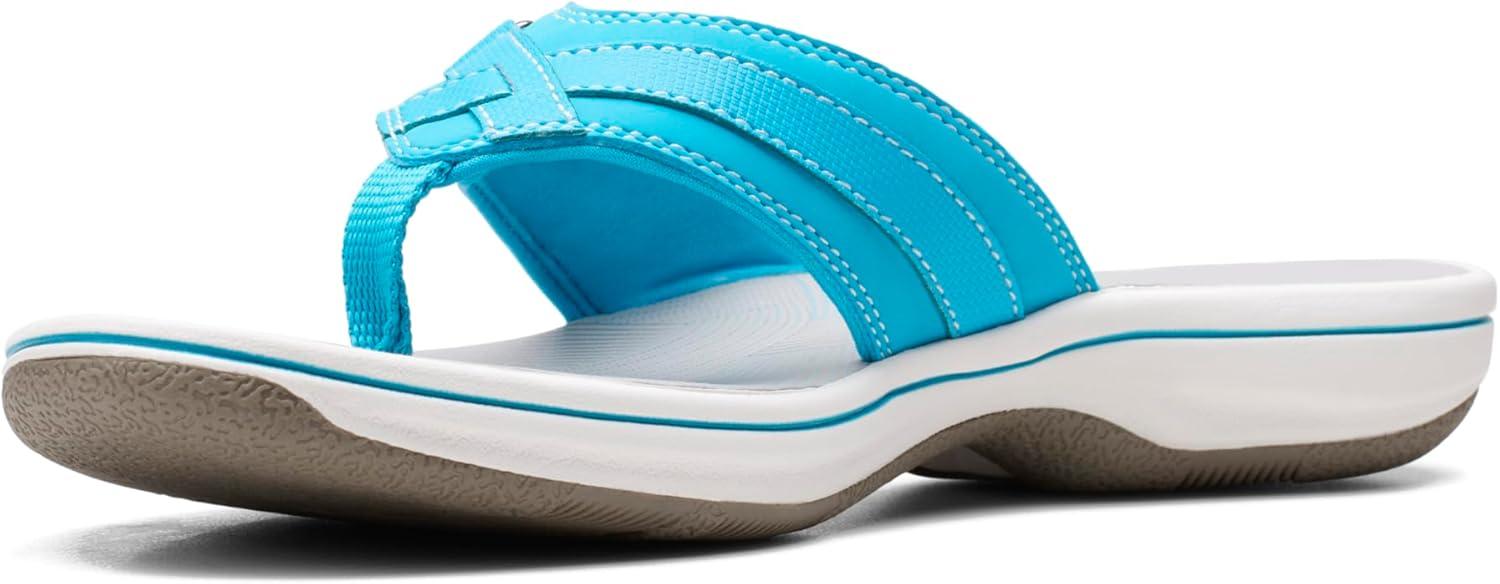 imageClarks Womens Breeze Sea FlipFlopAqua Synthetic