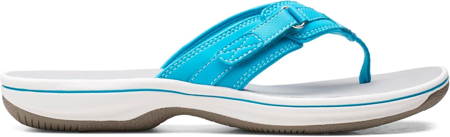imageClarks Womens Breeze Sea FlipFlopAqua Synthetic
