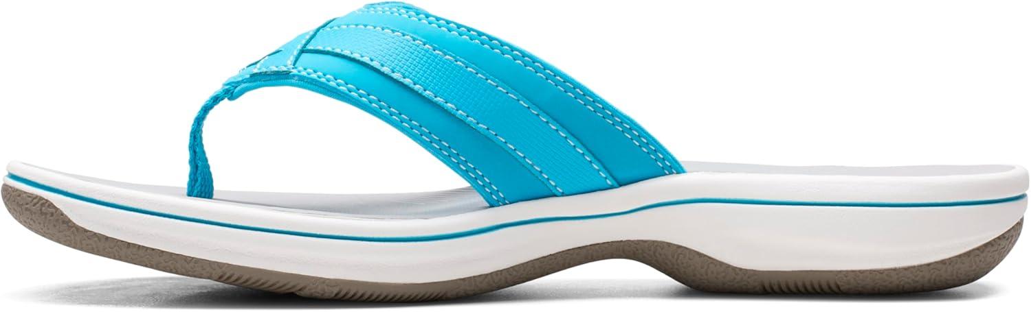 imageClarks Womens Breeze Sea FlipFlopAqua Synthetic