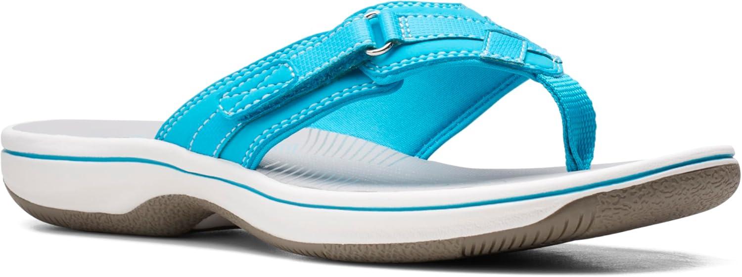imageClarks Womens Breeze Sea FlipFlopAqua Synthetic
