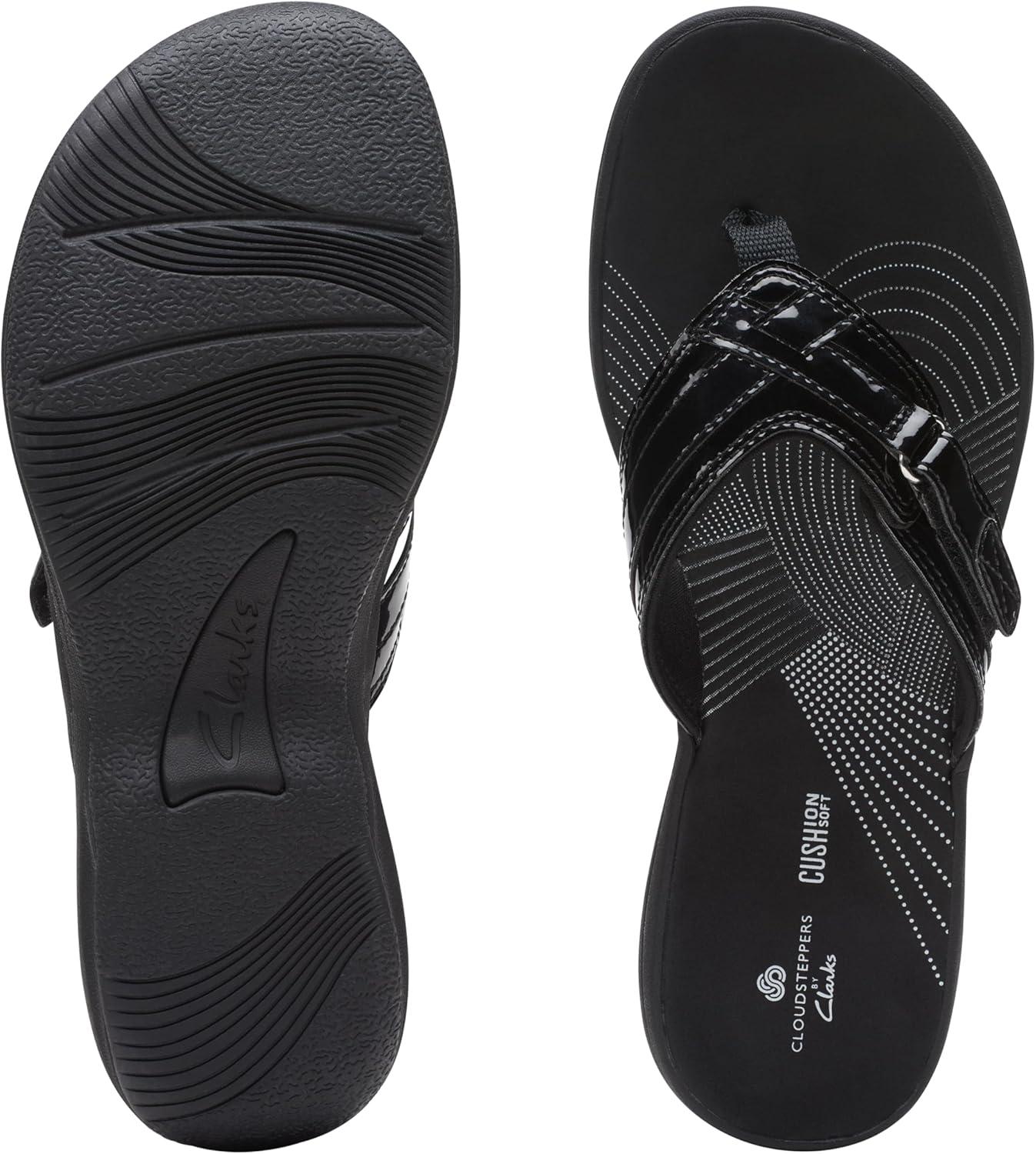 imageClarks Womens Breeze Sea FlipFlopBlack Patent