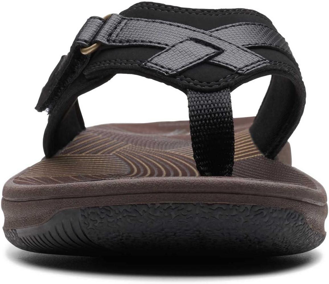 imageClarks Womens Breeze Sea FlipFlopBlack SynetheticBrown Sole