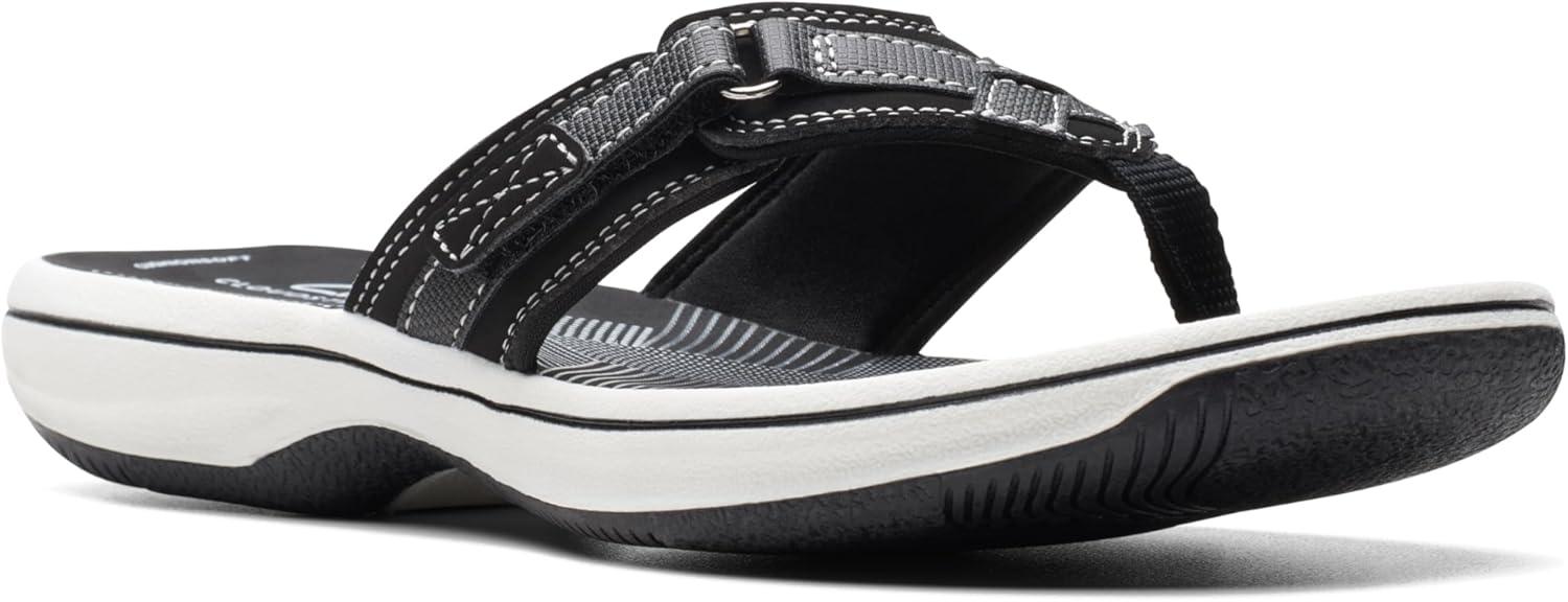 imageClarks Womens Breeze Sea FlipFlopBlack Synthetic