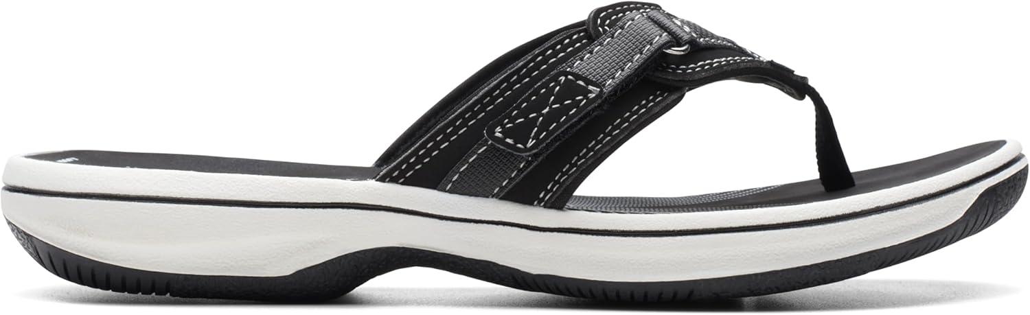 imageClarks Womens Breeze Sea FlipFlopBlack Synthetic