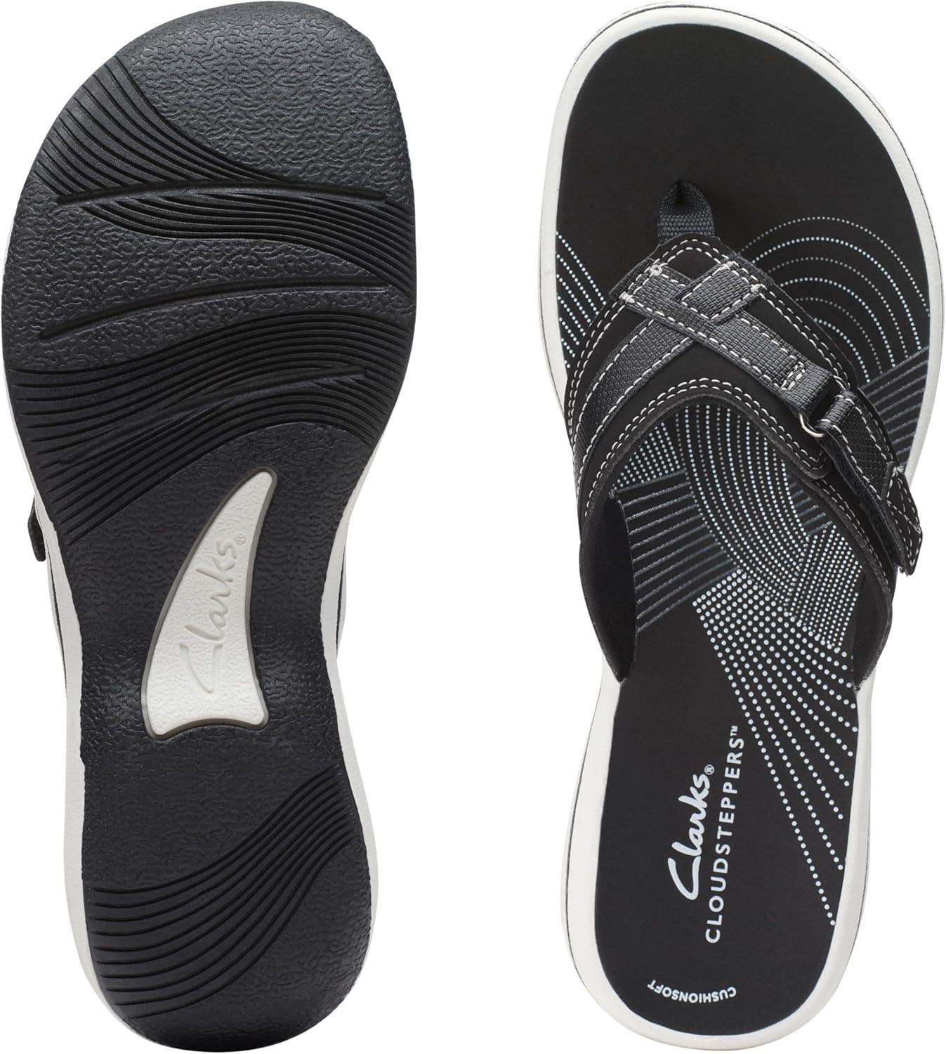 imageClarks Womens Breeze Sea FlipFlopBlack Synthetic