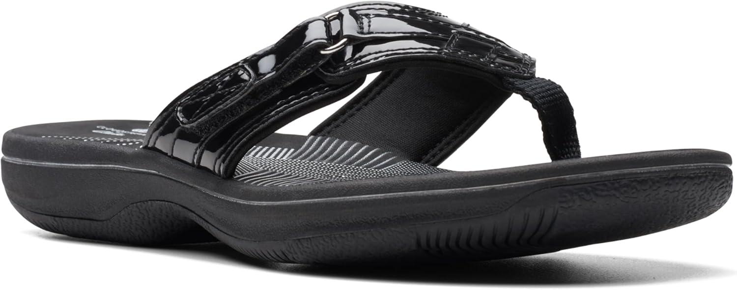 imageClarks Womens Breeze Sea FlipFlopBlack Synthetic Patent