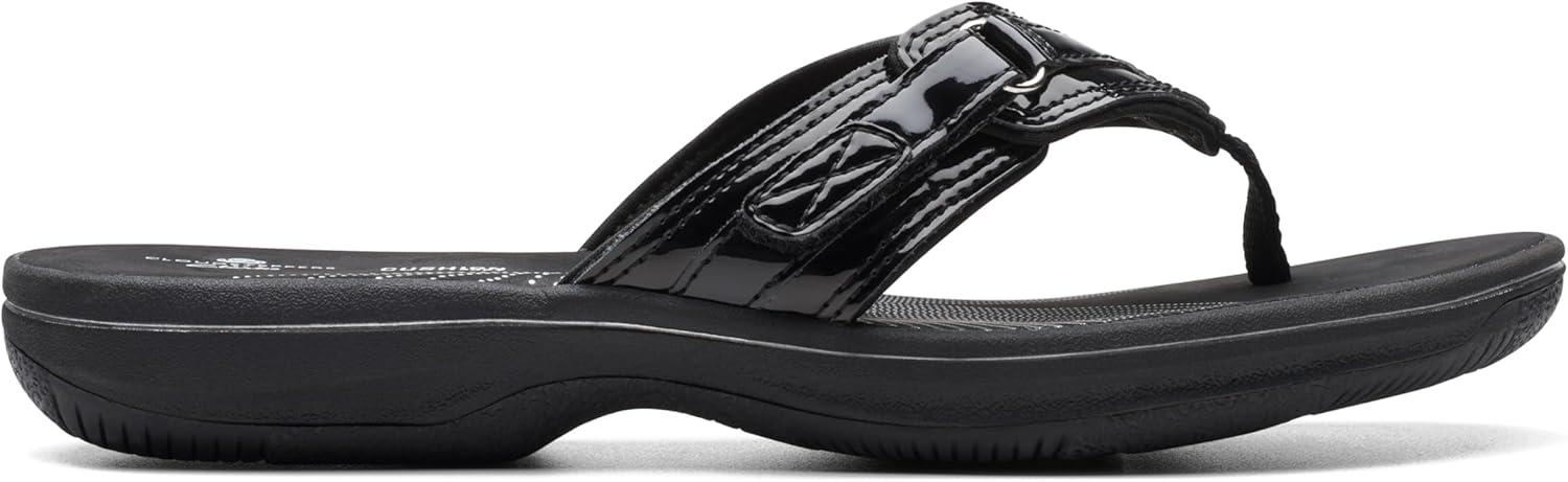 imageClarks Womens Breeze Sea FlipFlopBlack Synthetic Patent