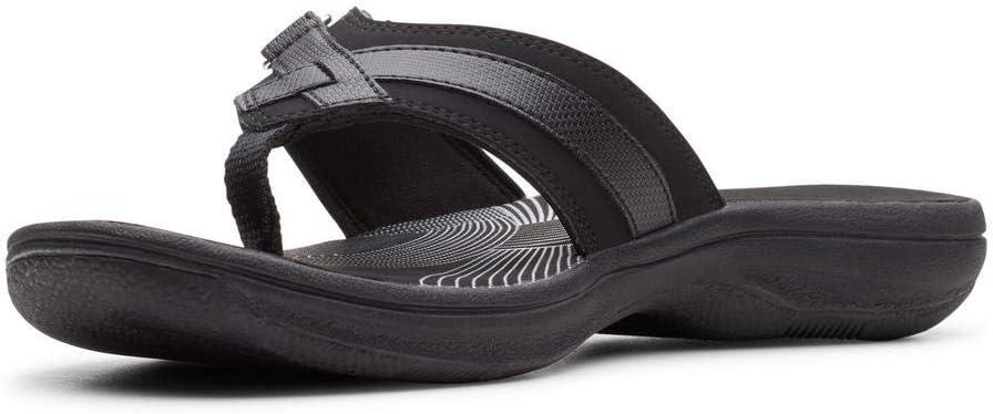 imageClarks Womens Breeze Sea FlipFlopBlack SyntheticBlack Outsole
