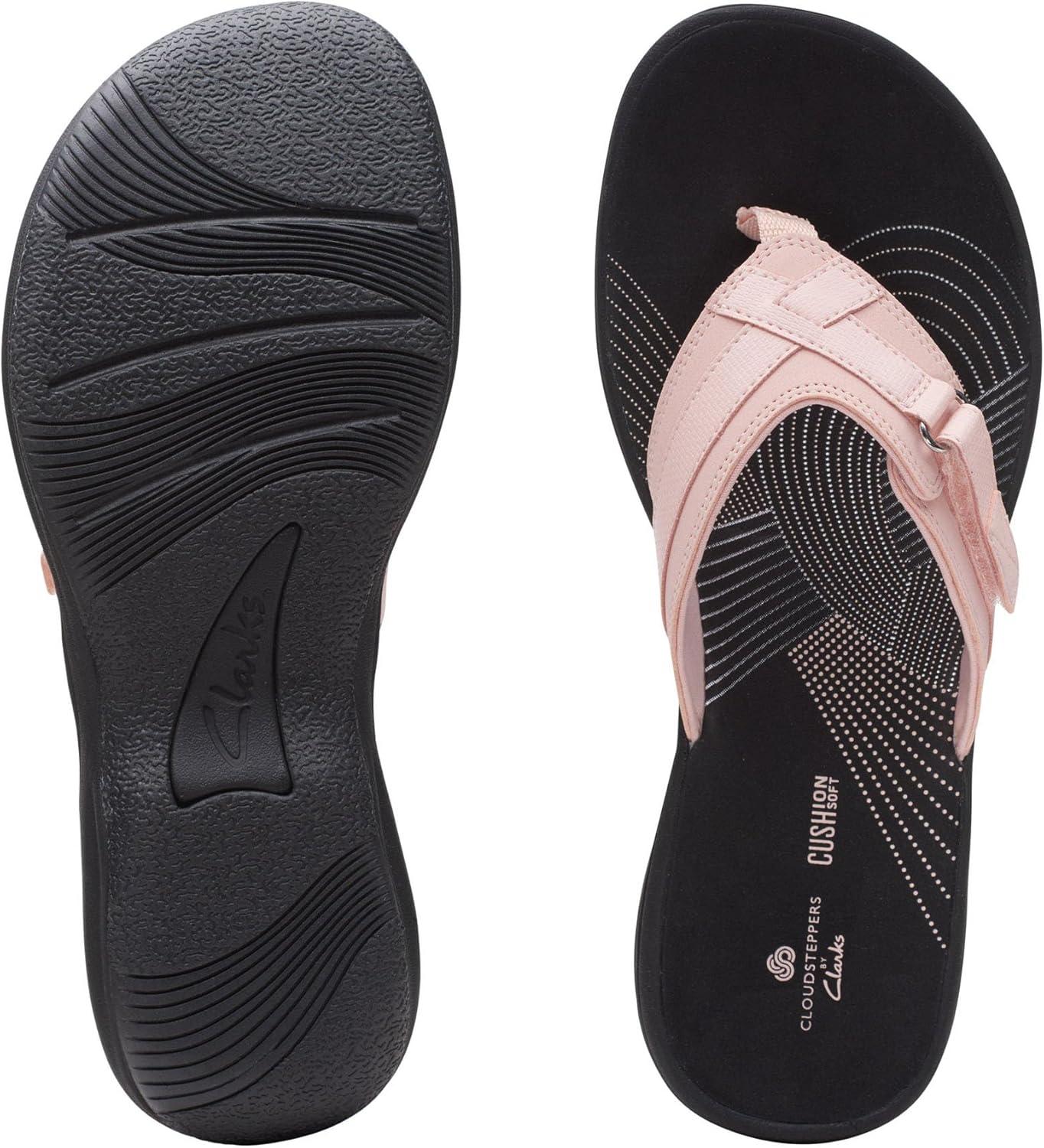 imageClarks Womens Breeze Sea FlipFlopBlush SyntheticBlack Sole