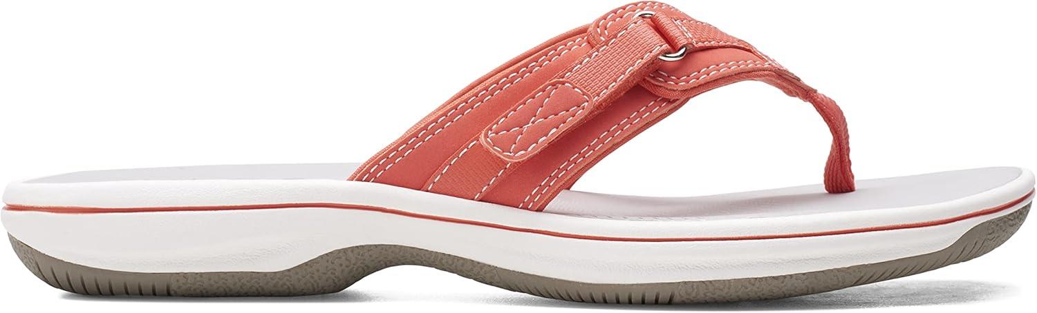 imageClarks Womens Breeze Sea FlipFlopBright Coral Synthetic