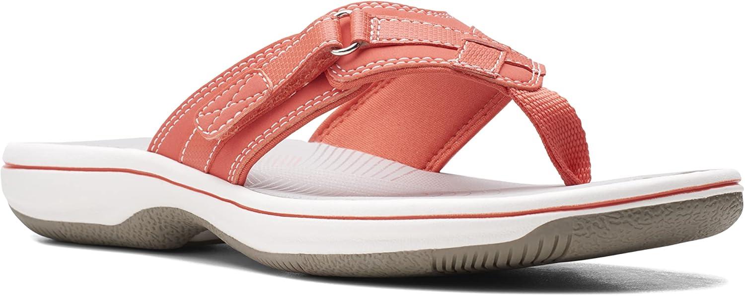 imageClarks Womens Breeze Sea FlipFlopBright Coral Synthetic