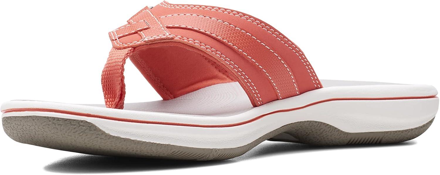 imageClarks Womens Breeze Sea FlipFlopBright Coral Synthetic