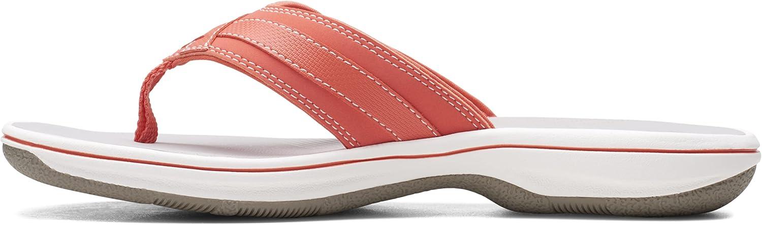 imageClarks Womens Breeze Sea FlipFlopBright Coral Synthetic