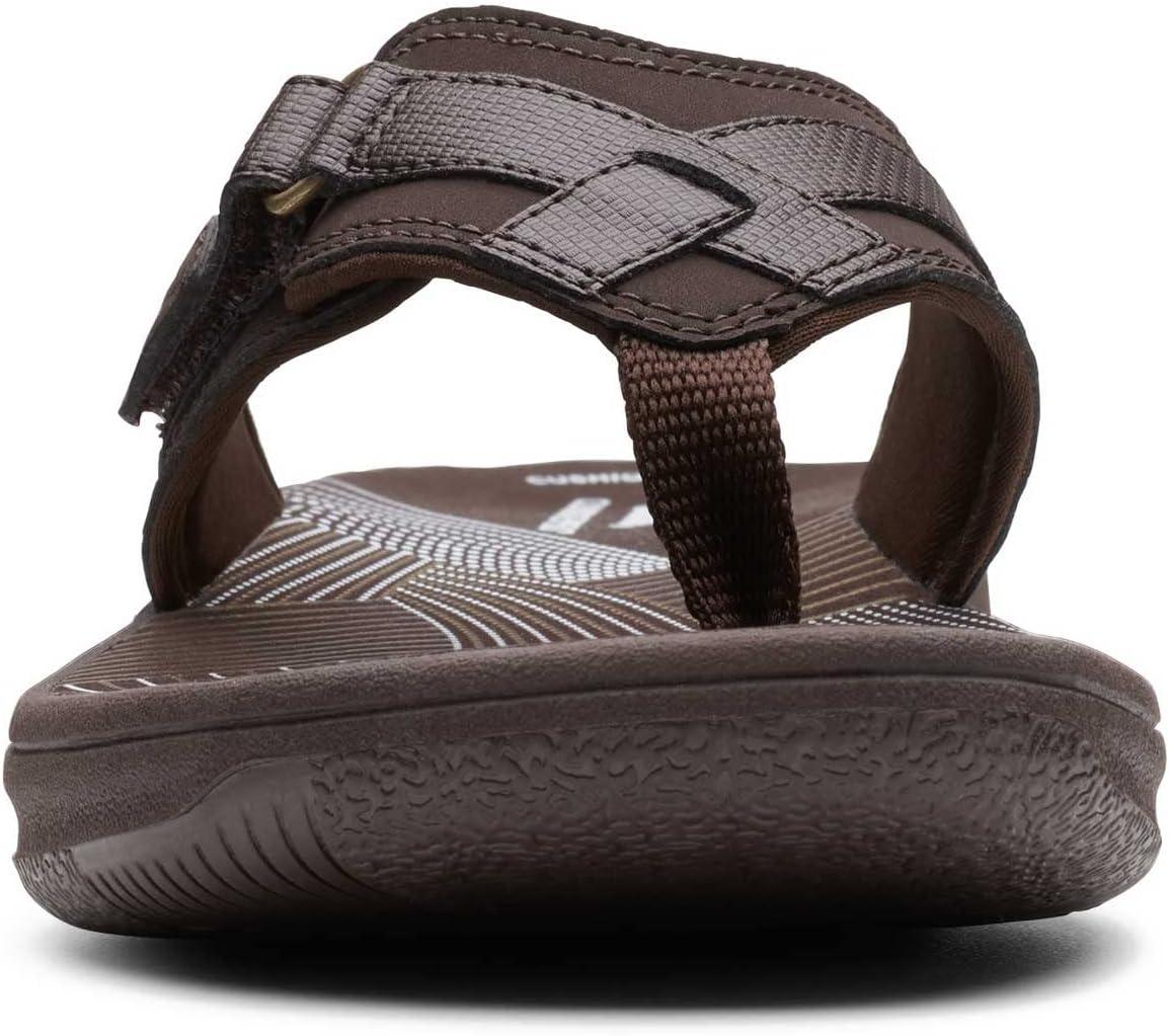 imageClarks Womens Breeze Sea FlipFlopBrown SyntheticBrown Sole