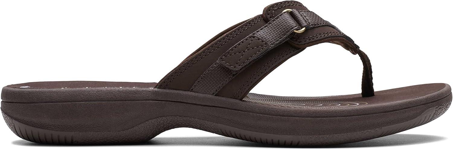 imageClarks Womens Breeze Sea FlipFlopBrown SyntheticBrown Sole