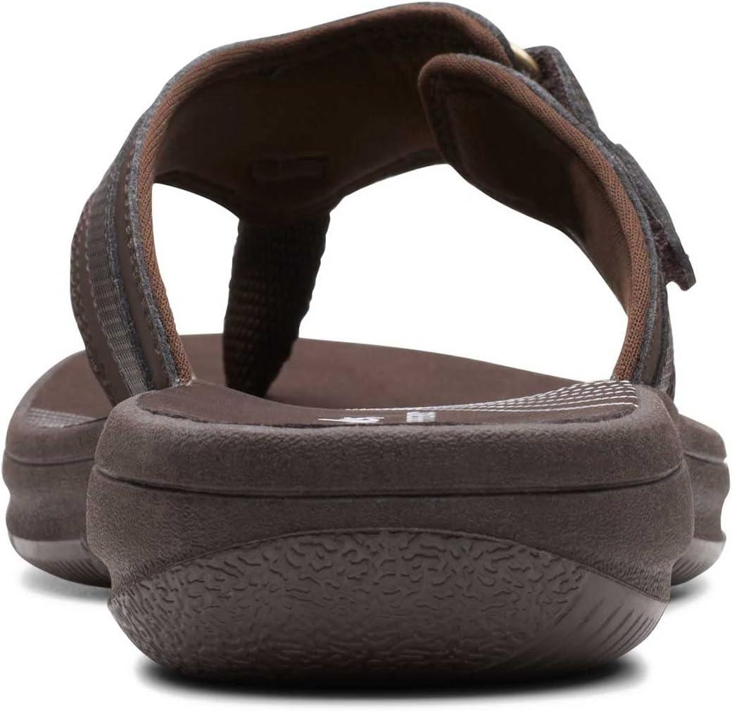 imageClarks Womens Breeze Sea FlipFlopBrown SyntheticBrown Sole