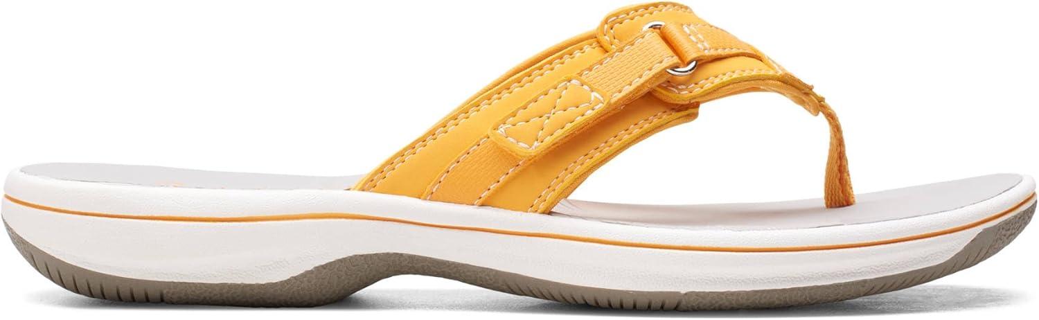 imageClarks Womens Breeze Sea FlipFlopBurnt Yellow Synthetic
