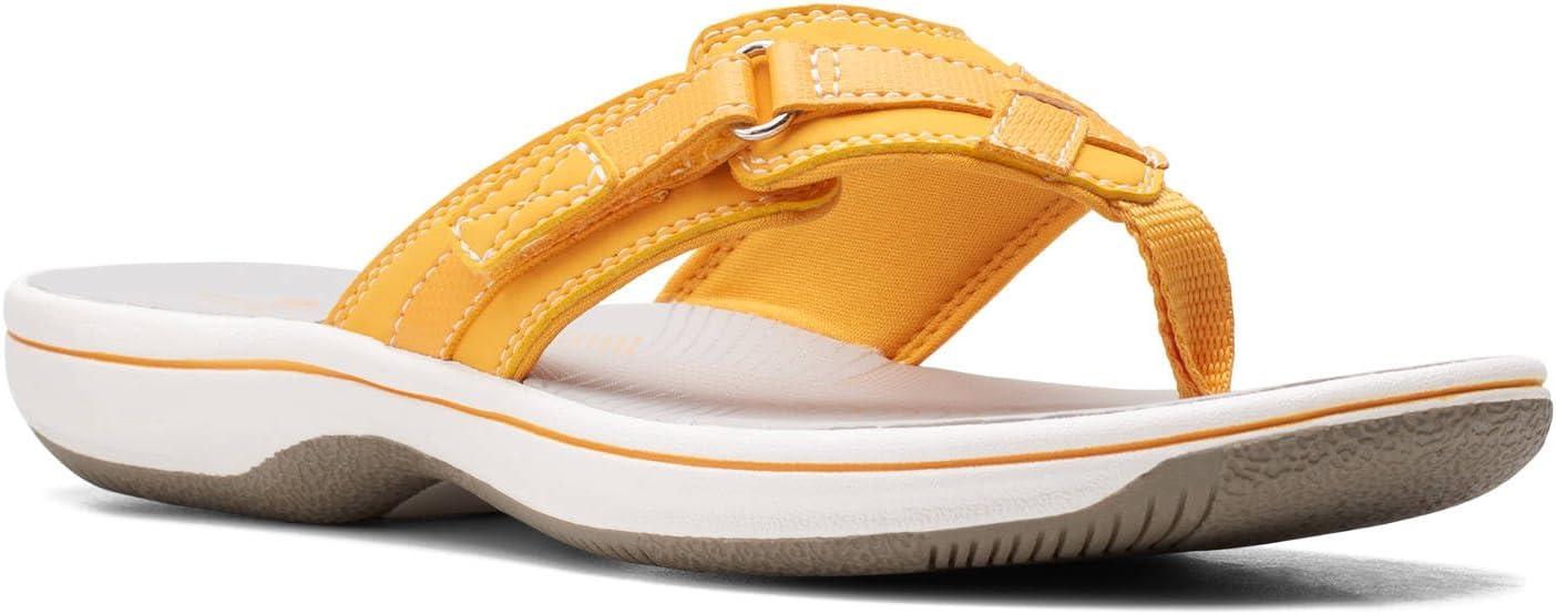 imageClarks Womens Breeze Sea FlipFlopBurnt Yellow Synthetic