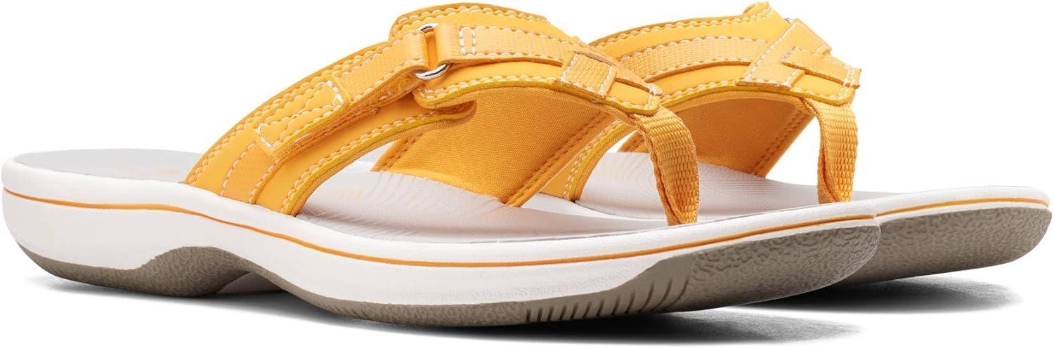 imageClarks Womens Breeze Sea FlipFlopBurnt Yellow Synthetic