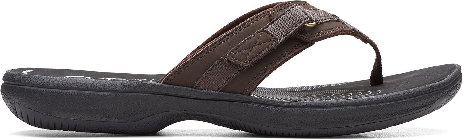 imageClarks Womens Breeze Sea FlipFlopDark BrownBlack