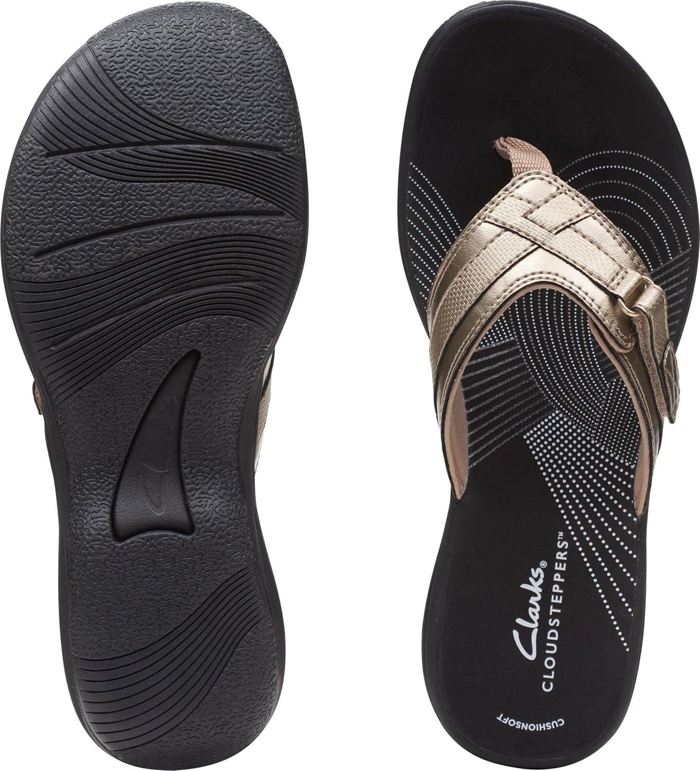 imageClarks Womens Breeze Sea FlipFlopGoldBlack
