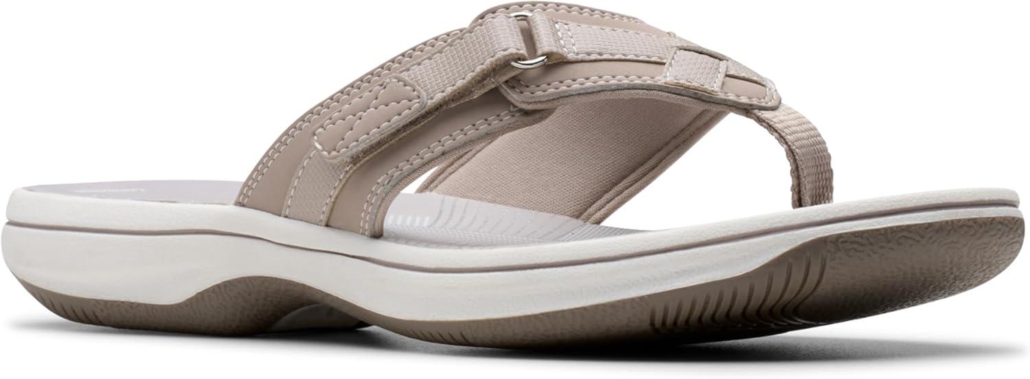 imageClarks Womens Breeze Sea FlipFlopLight Taupe Synthetic