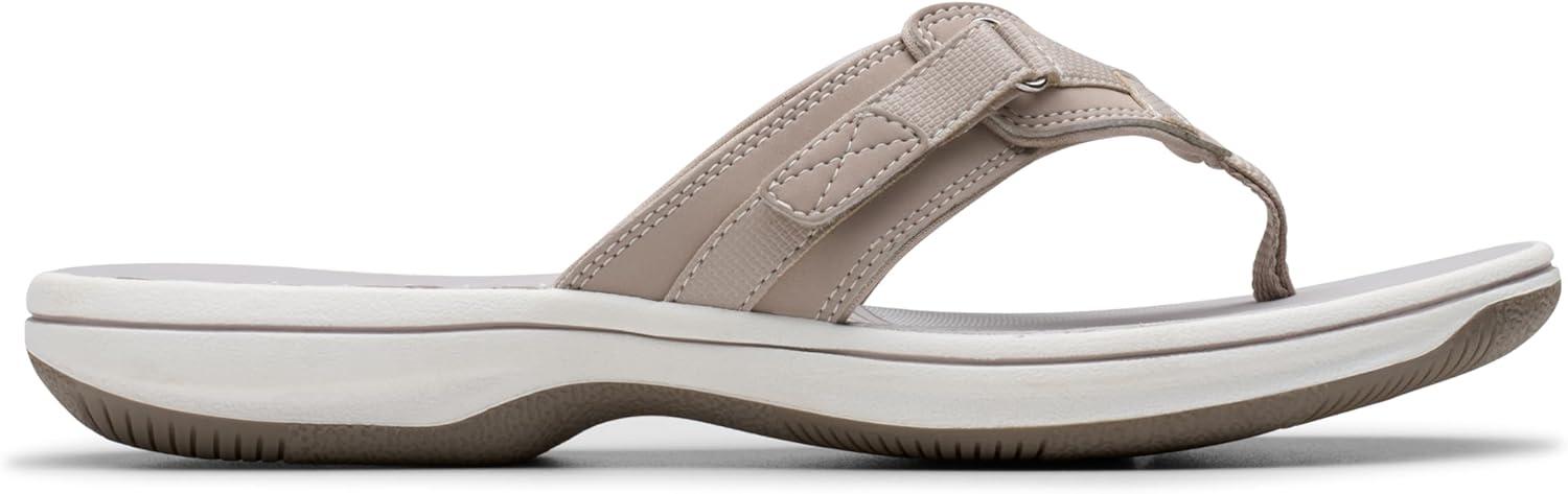 imageClarks Womens Breeze Sea FlipFlopLight Taupe Synthetic