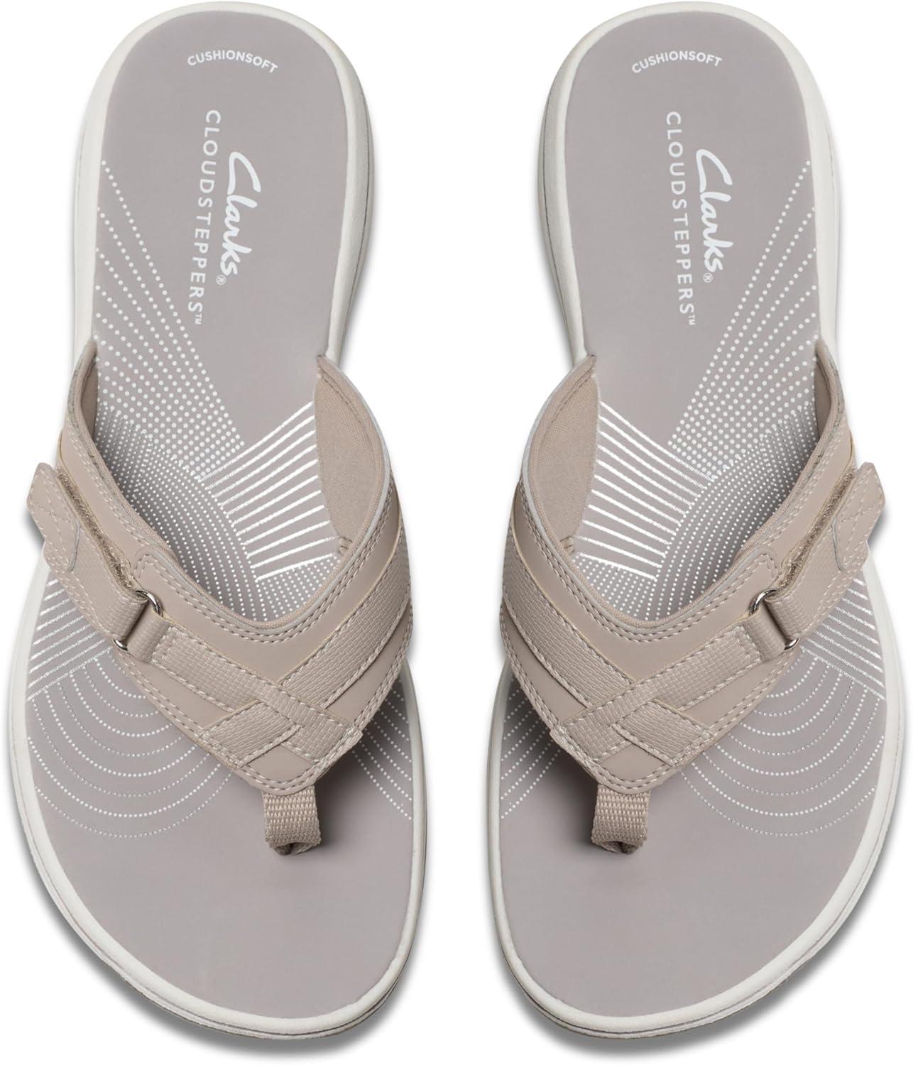 imageClarks Womens Breeze Sea FlipFlopLight Taupe Synthetic