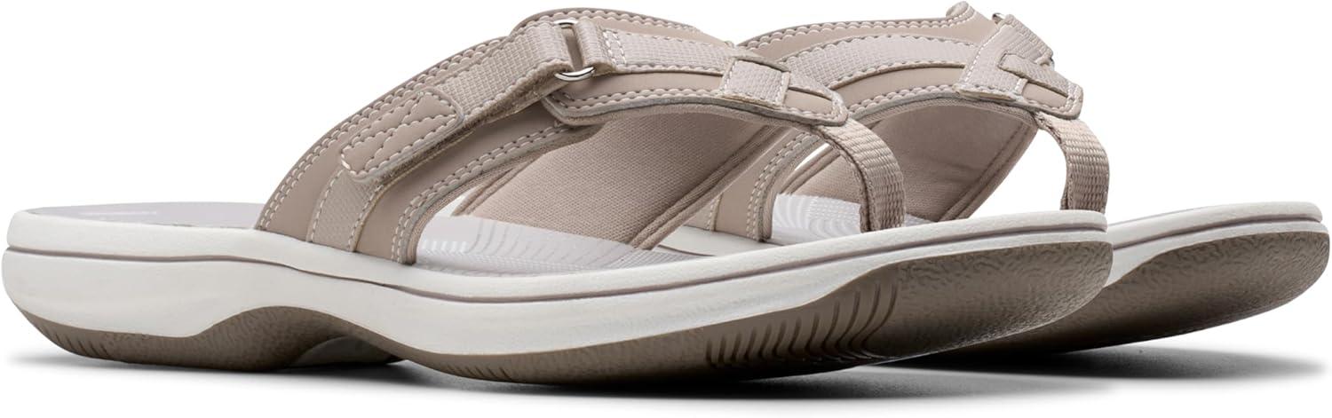 imageClarks Womens Breeze Sea FlipFlopLight Taupe Synthetic