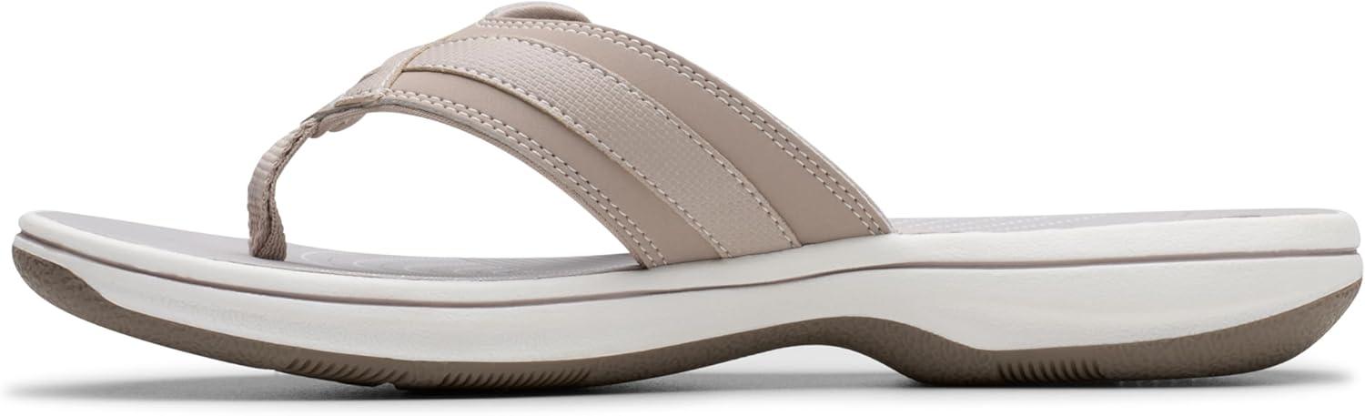 imageClarks Womens Breeze Sea FlipFlopLight Taupe Synthetic