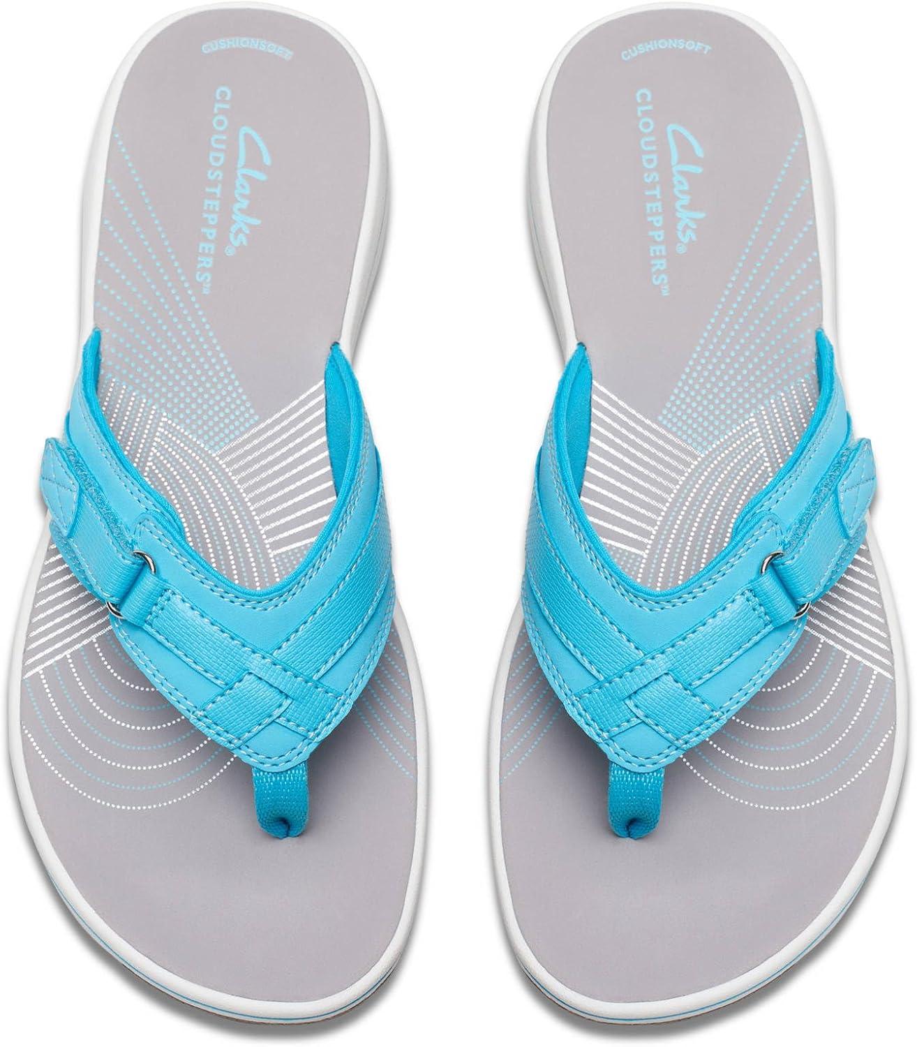 imageClarks Womens Breeze Sea FlipFlopLight Turquoise Synthetic