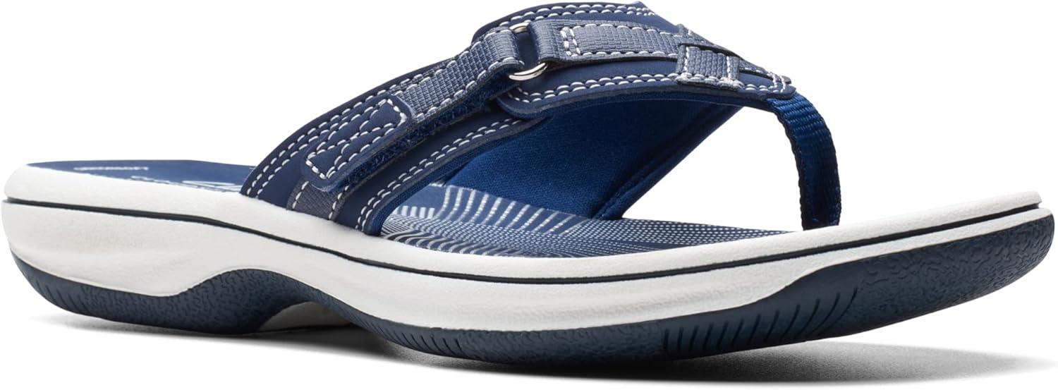 imageClarks Womens Breeze Sea FlipFlopNavy Synthetic