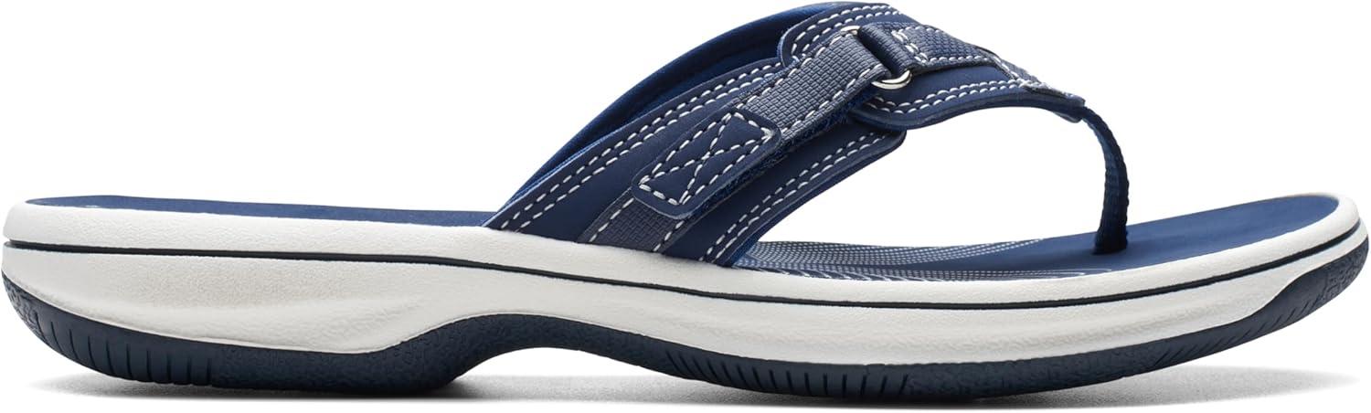 imageClarks Womens Breeze Sea FlipFlopNavy Synthetic