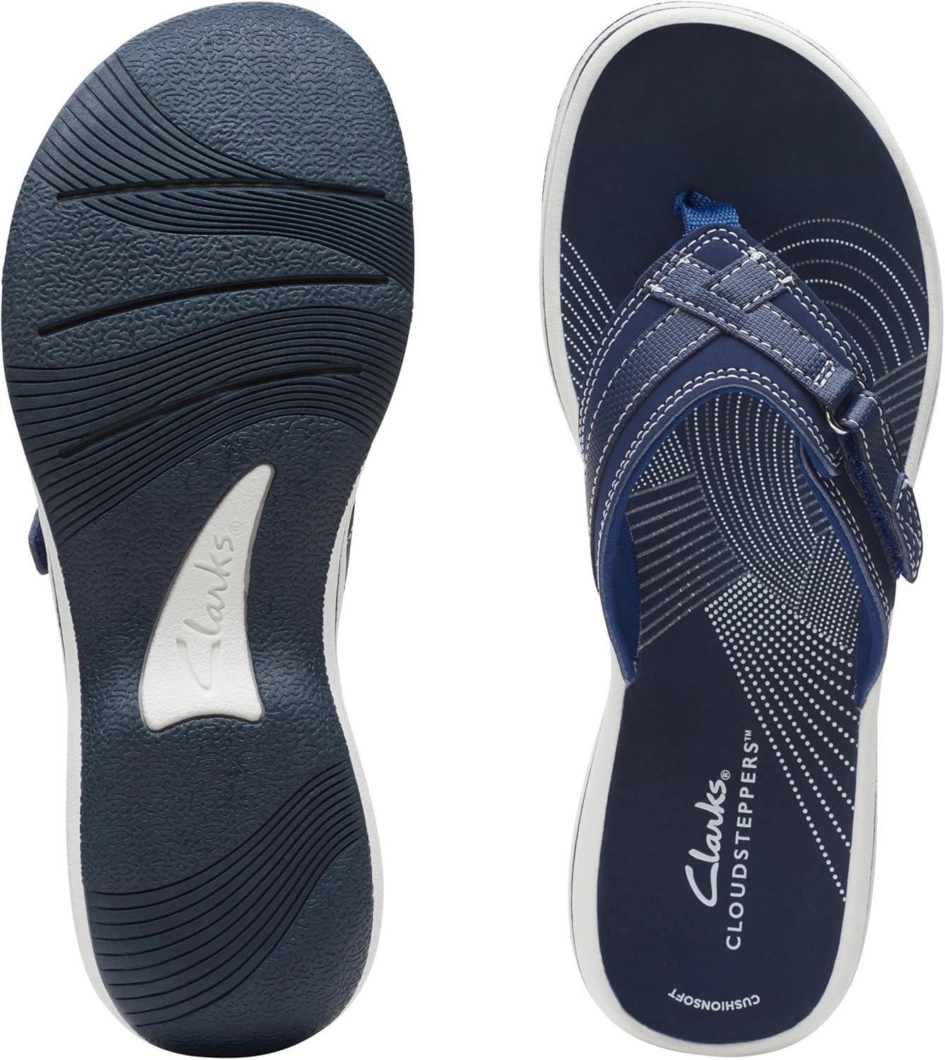 imageClarks Womens Breeze Sea FlipFlopNavy Synthetic
