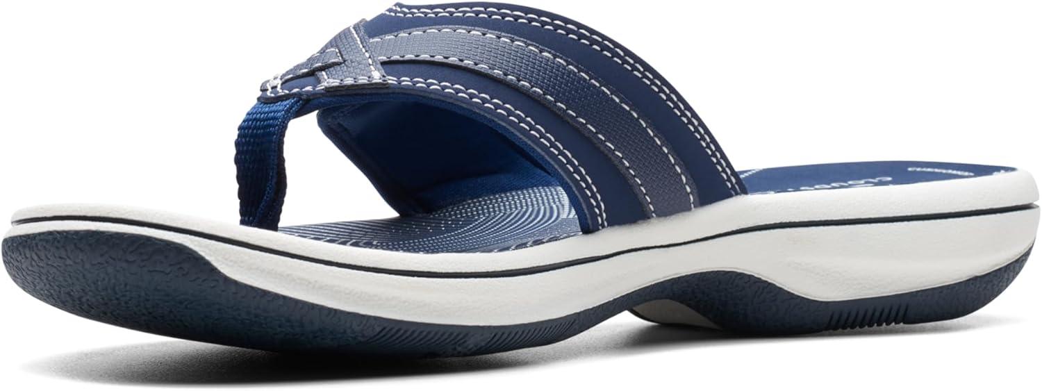 imageClarks Womens Breeze Sea FlipFlopNavy Synthetic