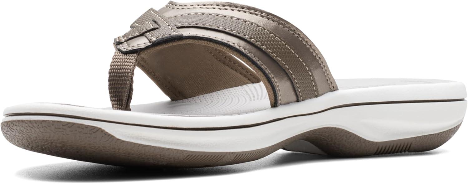 imageClarks Womens Breeze Sea FlipFlopPewter Synthetic