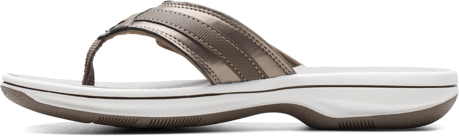 imageClarks Womens Breeze Sea FlipFlopPewter Synthetic