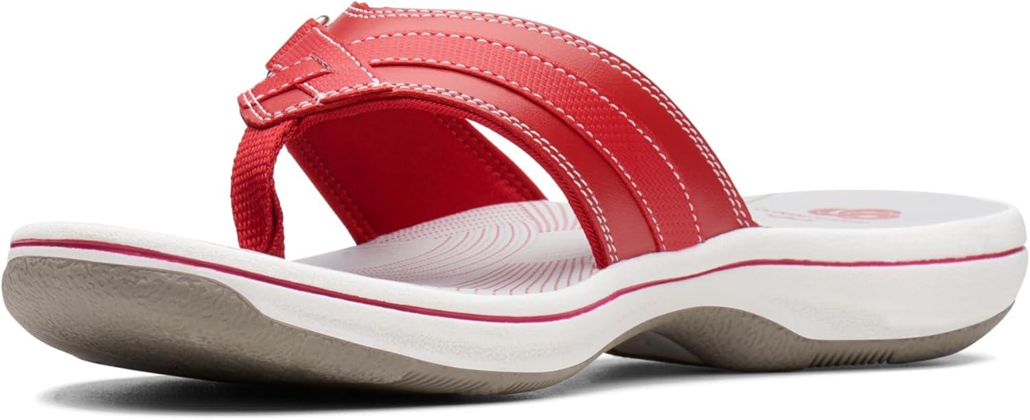 imageClarks Womens Breeze Sea FlipFlopRed Synthetic