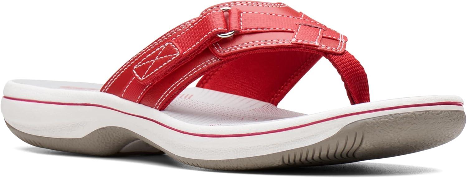 imageClarks Womens Breeze Sea FlipFlopRed Synthetic