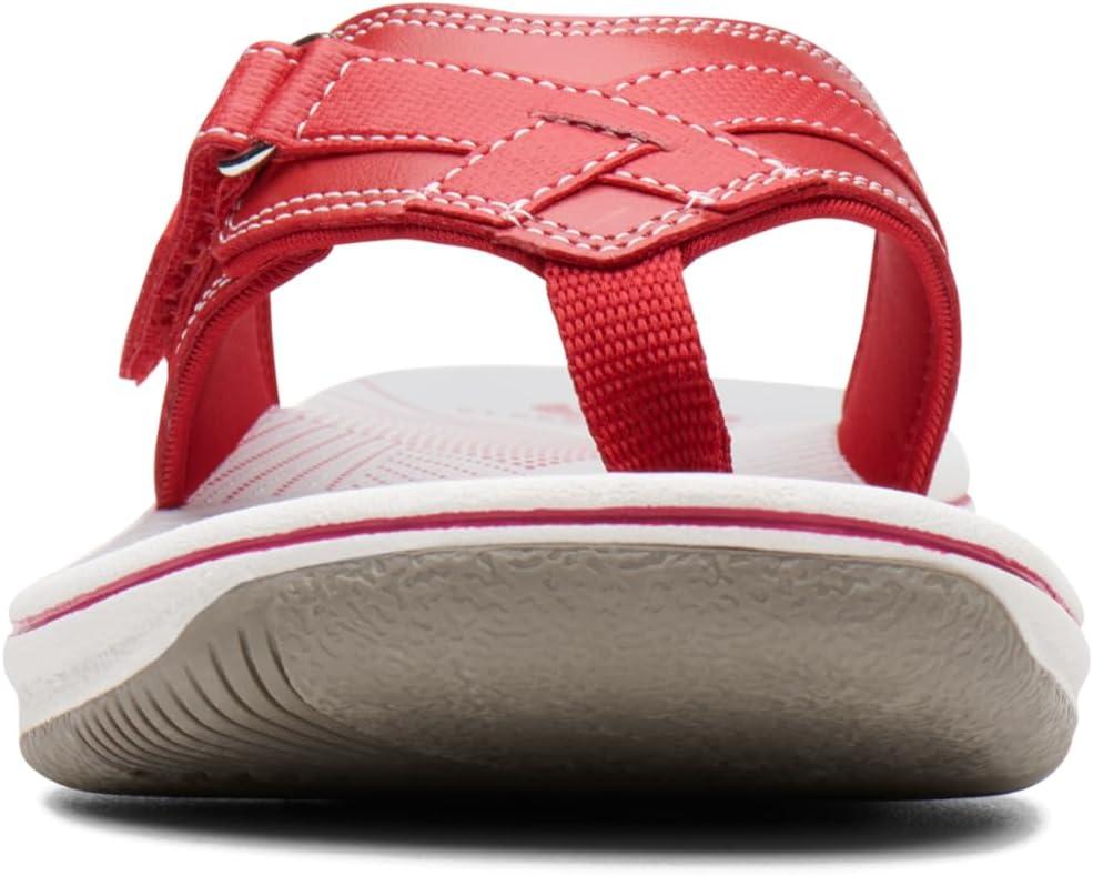 imageClarks Womens Breeze Sea FlipFlopRed Synthetic