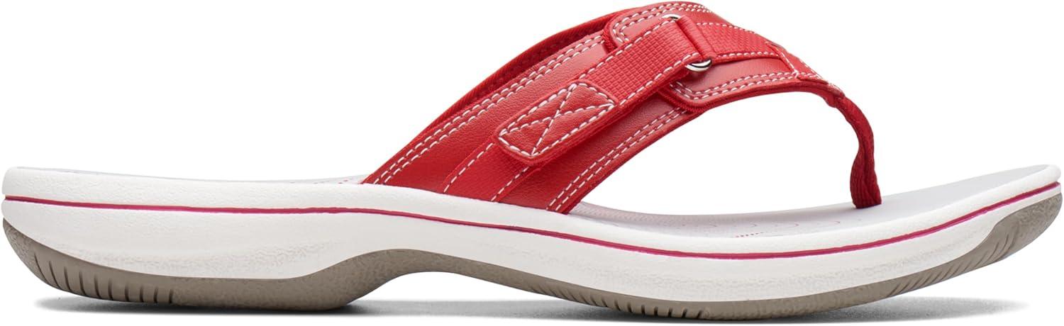 imageClarks Womens Breeze Sea FlipFlopRed Synthetic