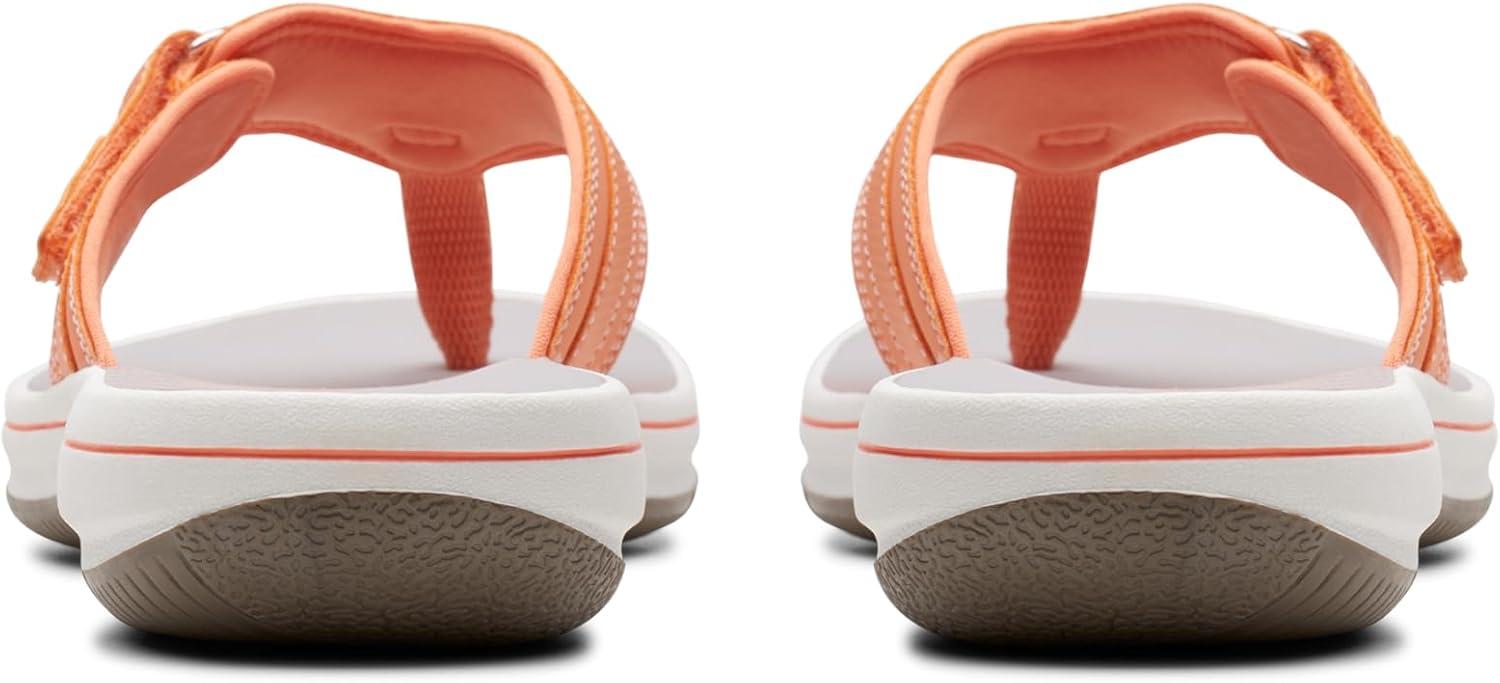 imageClarks Womens Breeze Sea FlipFlopTangerinePop Synthetic