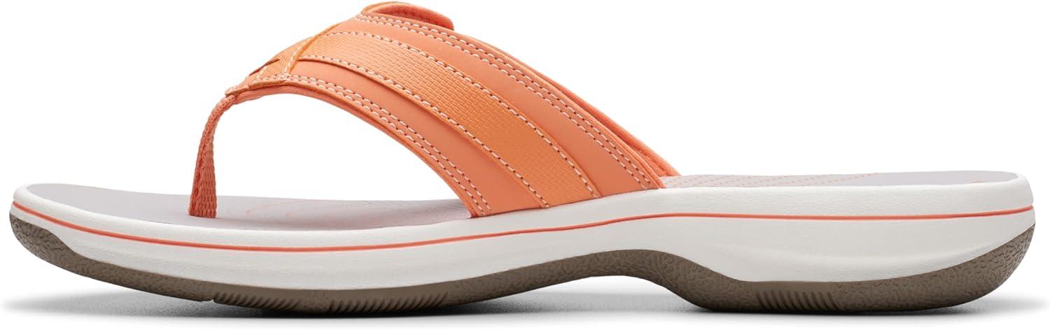 imageClarks Womens Breeze Sea FlipFlopTangerinePop Synthetic