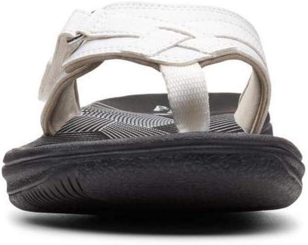 imageClarks Womens Breeze Sea FlipFlopWhite SyntheticBlack Sole