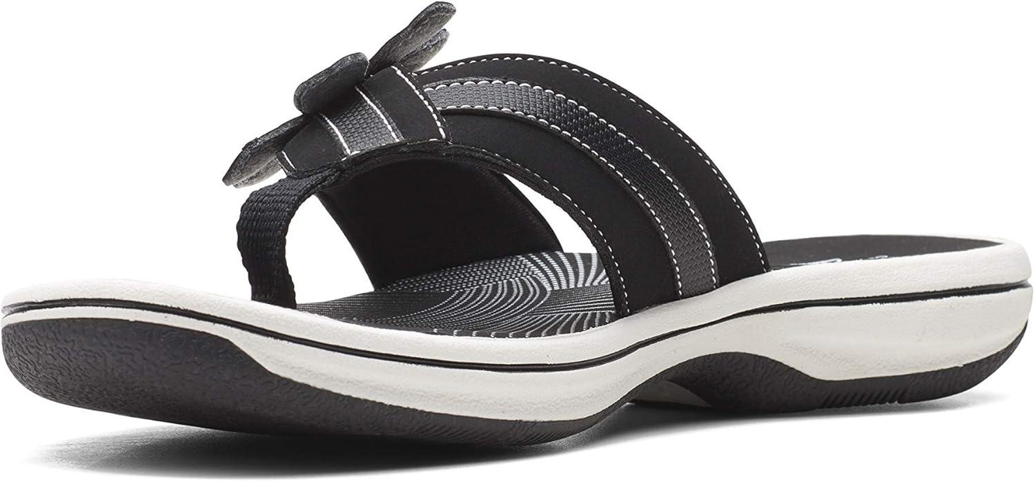 imageClarks Womens Brinkley Flora Cloudsteppers FlipFlopsBlack